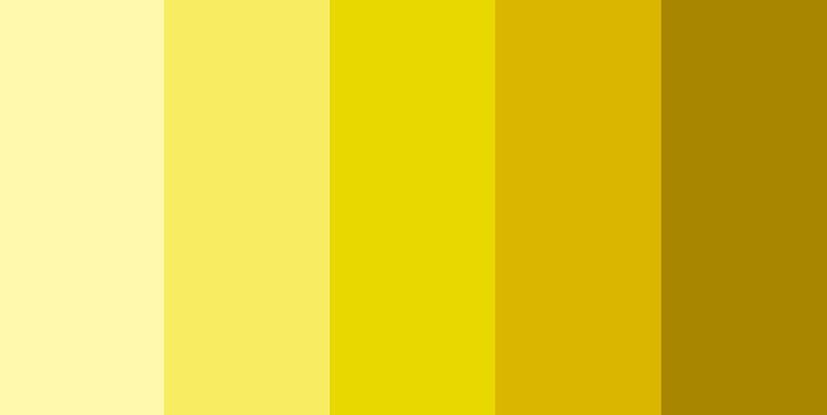 الدرجات المناسبة للدهان باللون الاصفر
