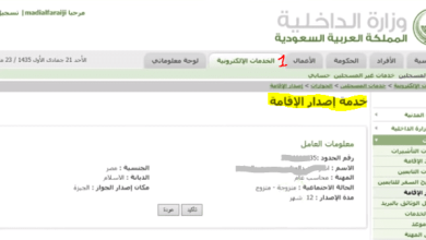 استعلام عن اصدار اقامة برقم الحدود أو رقم الجواز