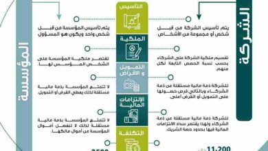 الفرق بين المؤسسة والشركة