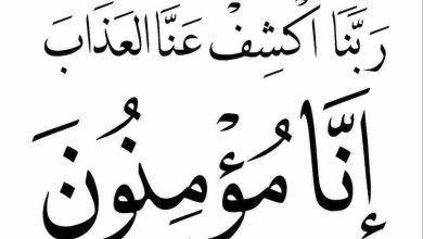 رَبَّنَا اكْشِفْ عَنَّا الْعَذَابَ إِنَّا مُؤْمِنُونَ فما تفسير هذه الأيه