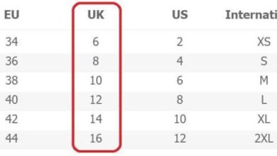 مقاس uk ماذا يعني