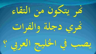 نهر يتكون من التقاء نهري دجلة والفرات يصب في الخليج العربي فما هو؟