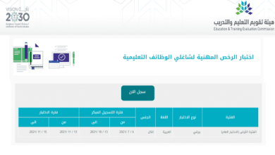 رابط إصدار الرخصة المهنية للمعلمين والمعلمات عبر etec.gov